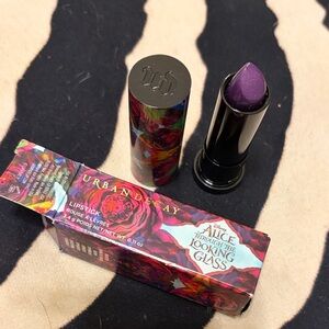Urban Decay Alice Through the Looking Glass Purple Lipstick Shade is MAD HATTER